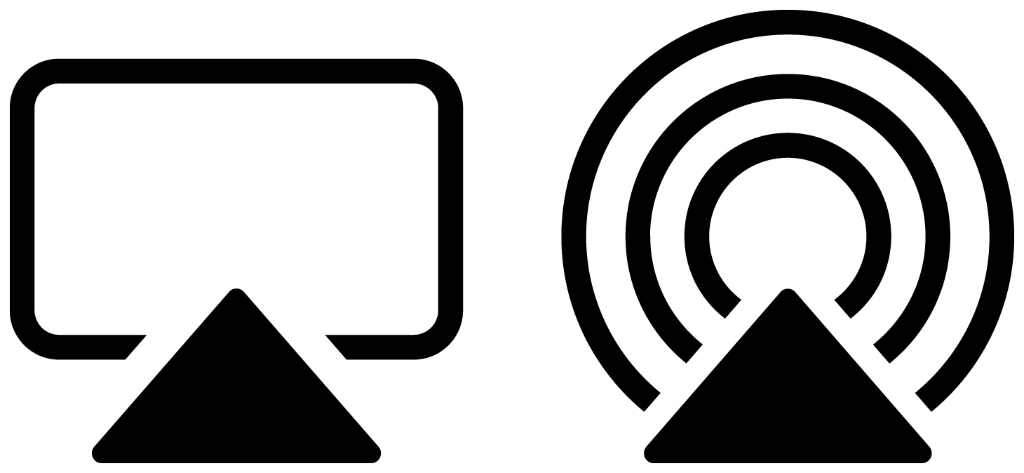 Logotipos de AirPlay Video y AirPlay Audio