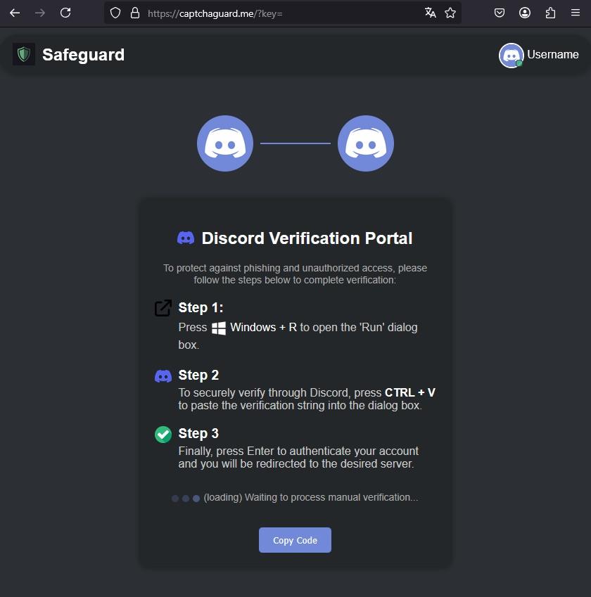 La técnica ClickFix implementada por los secuestradores de enlaces de Discord