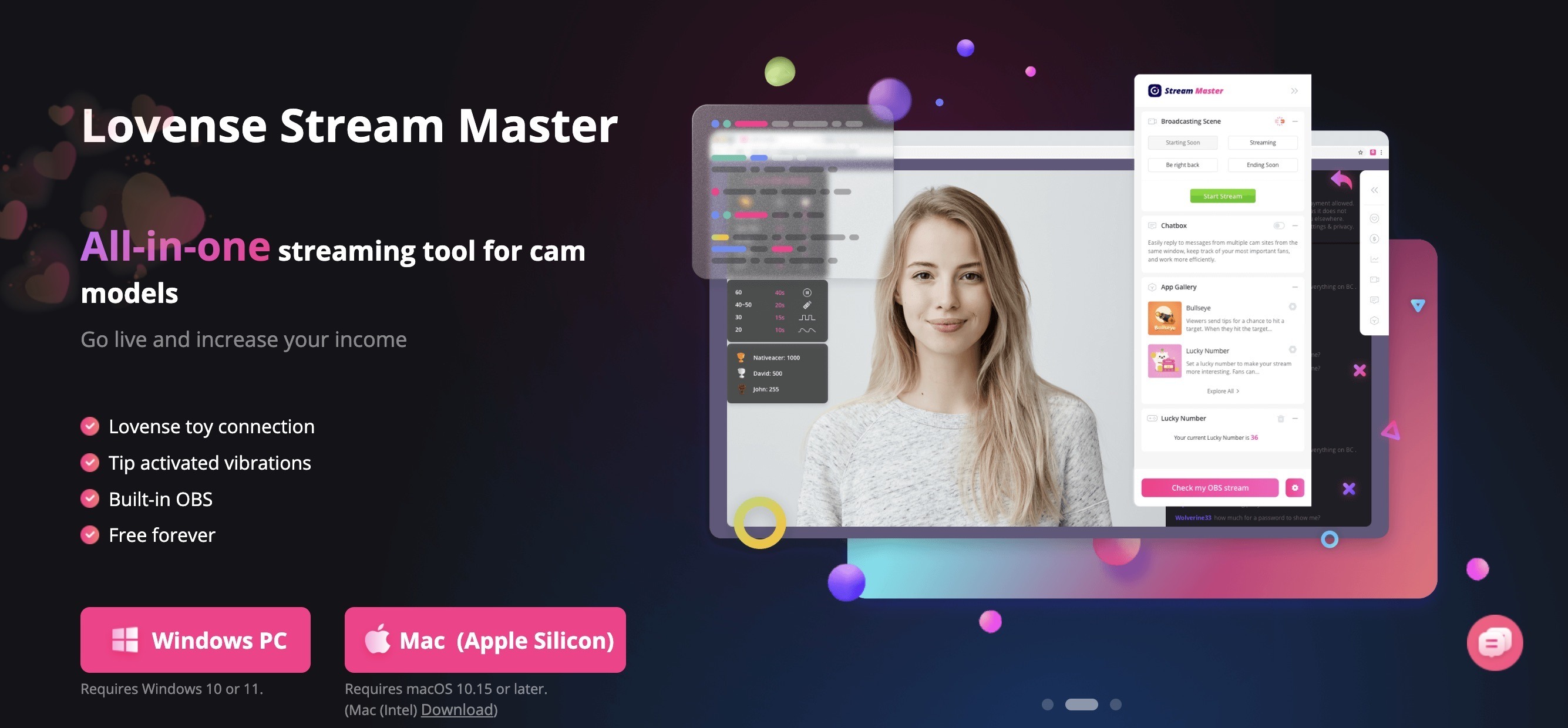 Lovense Stream Master: un servicio para modelos de cámara web