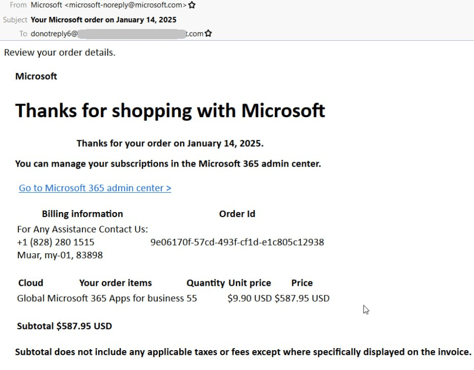 Estafa con notificaciones auténticas de Microsoft