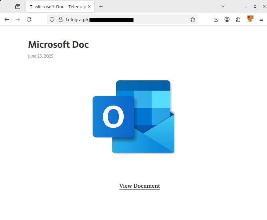 Se engaña al usuario para que siga el enlace y vea la versión completa del documento.